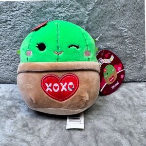 Squishmallows Shadi Cactus Plush 5" Valentine XOXO New w/ Tag